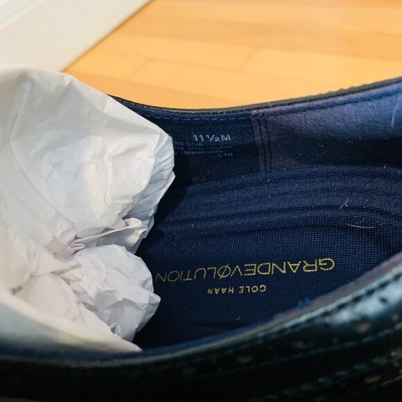 COPY - Cole Haan Men's Grand Evolution Wingtip SHRTW- Black Size 11.5 - Picture 16 of 16